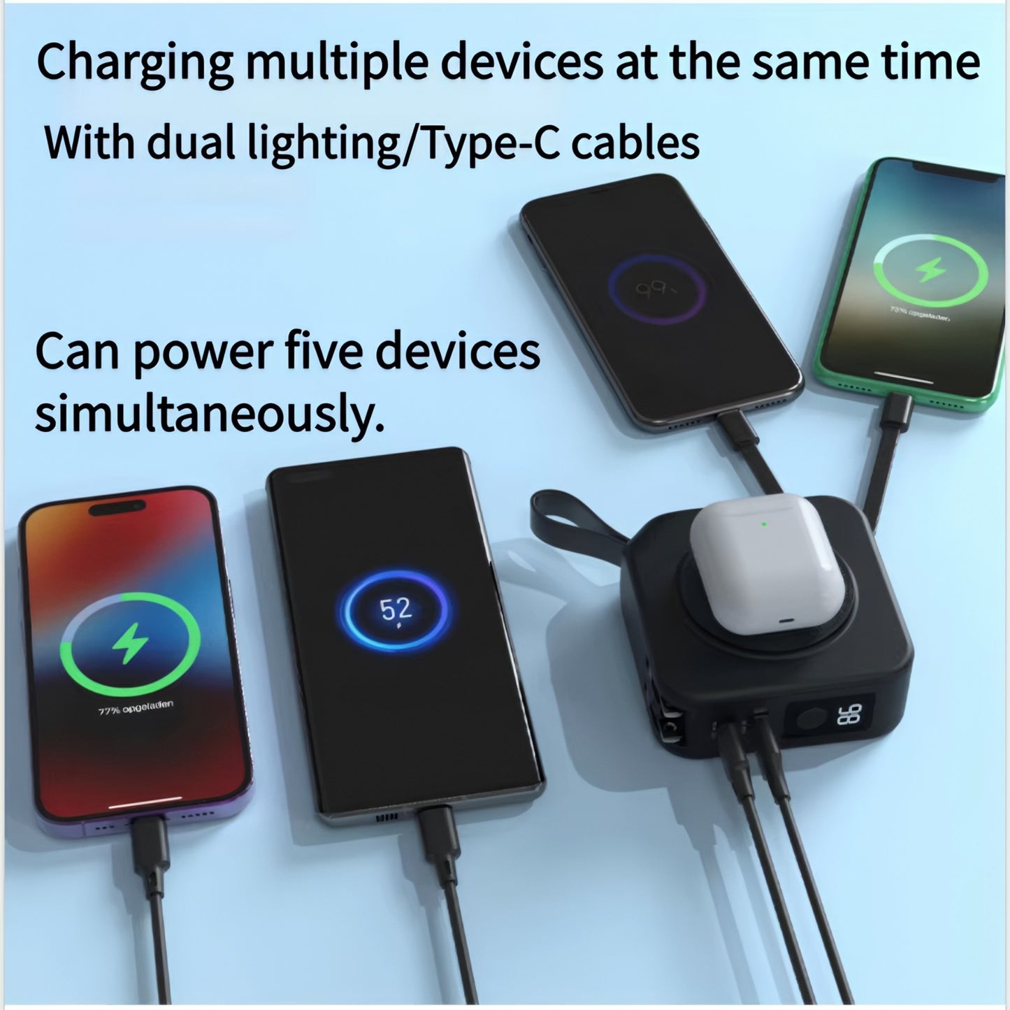 Pack Eazy™ 5-in-1 Magnetic Travel Power Bank – Charge Smarter. Travel Eazy.