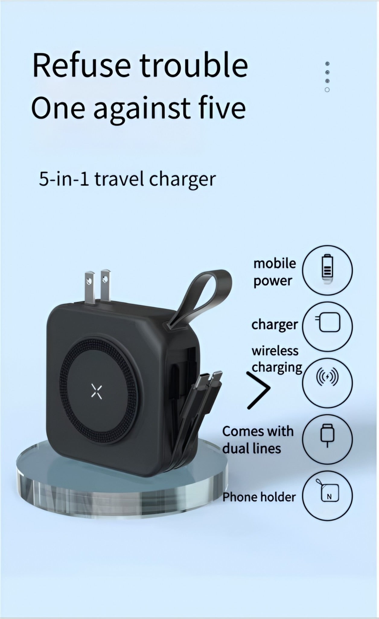Pack Eazy™ 5-in-1 Magnetic Travel Power Bank – Charge Smarter. Travel Eazy.