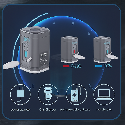 Pack Eazy™ Mini Air Pump – Inflate. Deflate. Go.