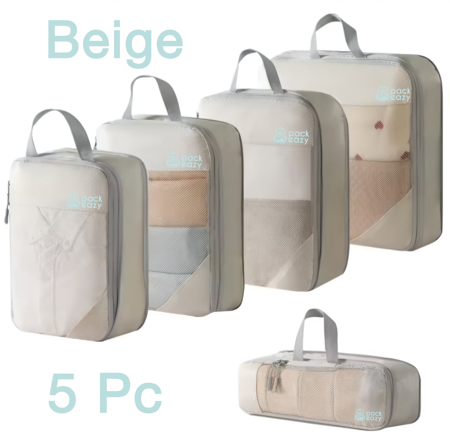 Pack Eazy™ Compression Packing Cubes – Travel Smarter. Pack Eazy.