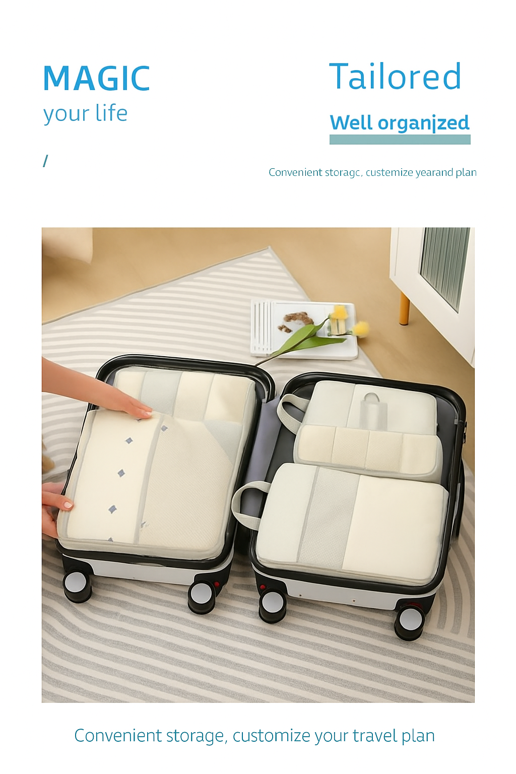 Pack Eazy™ Compression Packing Cubes – Travel Smarter. Pack Eazy.