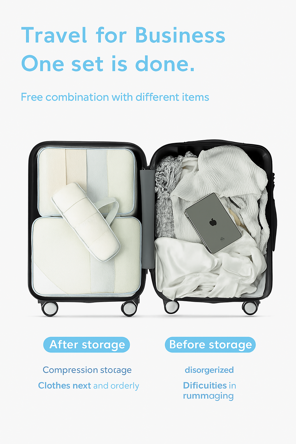 Pack Eazy™ Compression Packing Cubes – Travel Smarter. Pack Eazy.